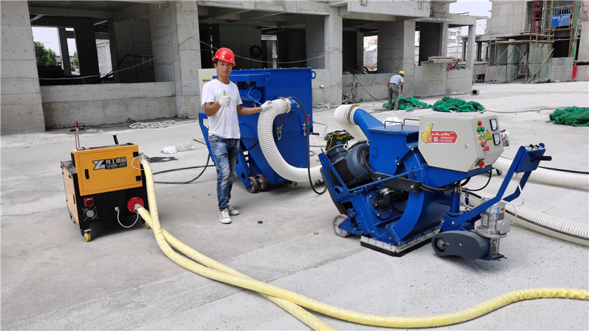 客戶對(duì)路面拋丸機(jī)效果很滿意